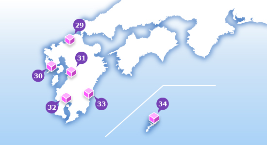 九州・沖縄地区　グループ企業各社の地図