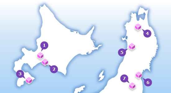 北海道・東北地区　グループ企業各社の地図